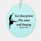 踊りのオーナメントとの彼を賞賛して下さい セラミックオーナメント (左)