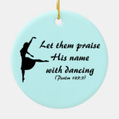 踊りのオーナメントとの彼を賞賛して下さい セラミックオーナメント (裏面)