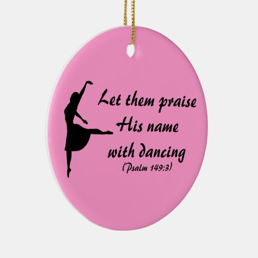 踊りのオーナメントとの彼を賞賛して下さい セラミックオーナメント (右)