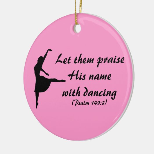 踊りのオーナメントとの彼を賞賛して下さい セラミックオーナメント (左)