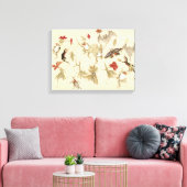 踊りのカエルの森Kawanabe Kyosai 1879 キャンバスプリント (インサイチュ (リビング))