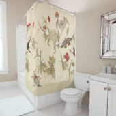 踊りのカエルの森Kawanabe Kyosai 1879 シャワーカーテン (インサイチュ)