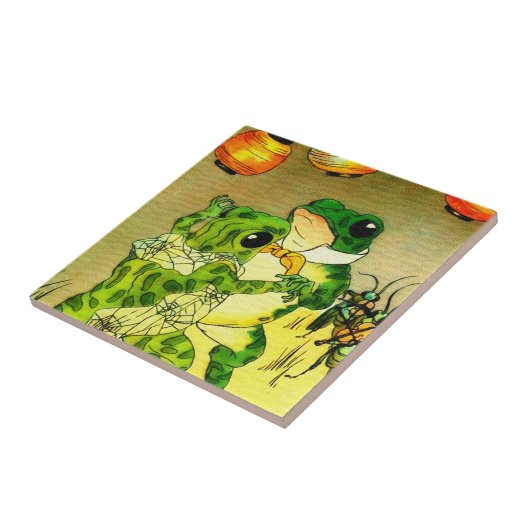 踊りのカエル タイル (側面)