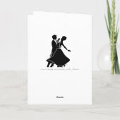 踊りのカップルとのバレンタインデー カード (裏面)