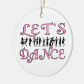 踊りのカップルを踊ろう セラミックオーナメント (左)