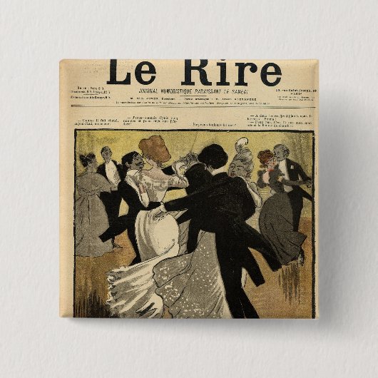 踊りのカップル 缶バッジ (正面)