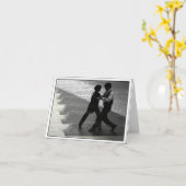 踊りのカップルNotecard カード (黄色い花)