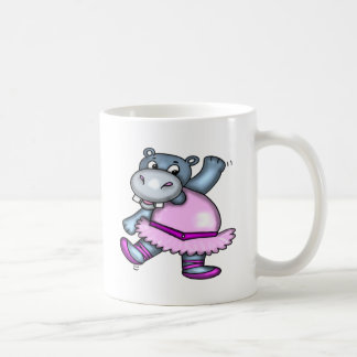 踊りのカバのバレリーナ コーヒーマグカップ