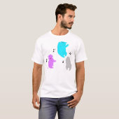 踊りのカバのTシャツ Tシャツ (正面フル)