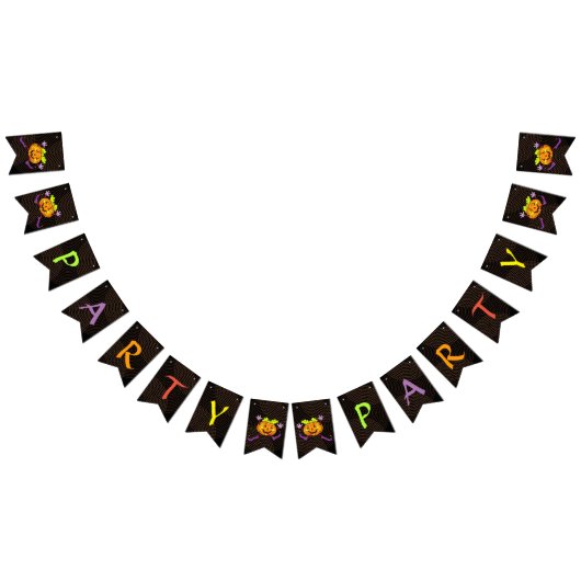 踊りのカボチャハローウィンパーティの装飾 バンティングフラッグ (全)