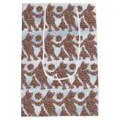 踊りのギンガーブレッド猫の抱き枕 ミディアムペーパーバッグ (裏面)