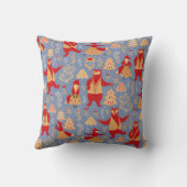 踊りのクマとキツネは、魔法の森の水夫 クッション (裏面)