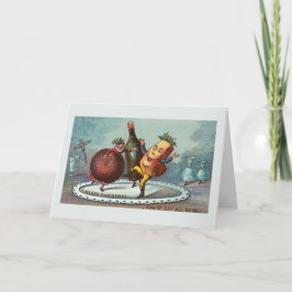 「踊りのクリスマスフード！」 ヴィンテージカード シーズンカード