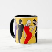 踊りのグループ マグカップ (正面左)