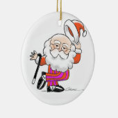 踊りのサンタのクリスマスのオーナメント セラミックオーナメント (右)