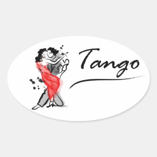 踊りのタンゴ 楕円形シール