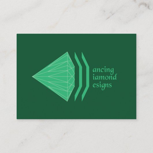 踊りのダイヤモンドは強大な名刺を設計します 名刺 (裏面)