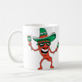 踊りのチリペッパー コーヒーマグカップ (左)