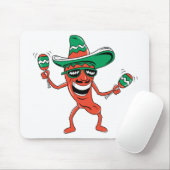 踊りのチリペッパー マウスパッド (マウス)