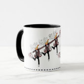 踊りのトナカイのコーラスライン マグカップ (正面左)