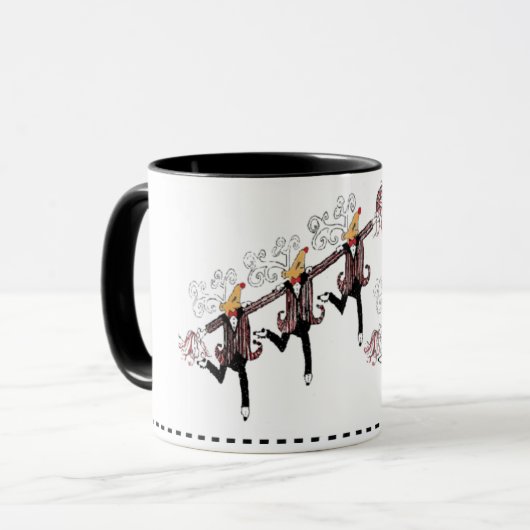 踊りのトナカイのコーラスライン マグカップ (正面左)