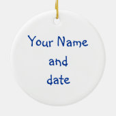 踊りのハリネズミ セラミックオーナメント (裏面)