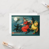 踊りのハロウィンの魔法使い カード (正面/裏面インサイチュ)