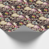 踊りのハートの包装紙 ラッピングペーパー (角)