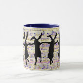 踊りのバニーのコーヒー・マグ マグカップ (中央)