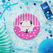 踊りのバレリーナのシルエットの誕生会のプレート ペーパープレート (パーティー)