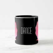 踊りのバレリーナのマグ ツートーンマグカップ (中央)