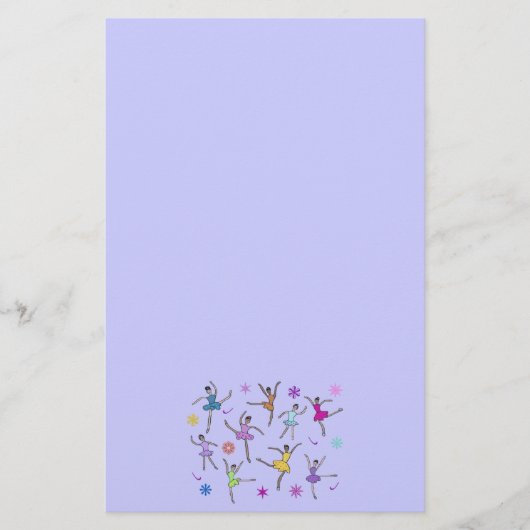踊りのバレリーナの文房具 便箋 (正面)