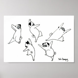 踊りのパグ ポスター