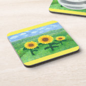 踊りのヒマワリのコースターセット コースター (左側)