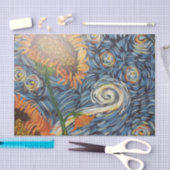 踊りのヒマワリのティッシュペーパー 薄葉紙 (クラフト)