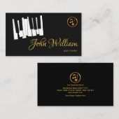 踊りのピアノは最小主義の壮大なピアニストを調整します 名刺 (正面/裏面)