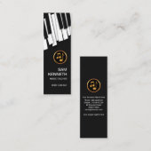 踊りのピアノは音楽の先生を調整します スキニー名刺 (正面/裏面)