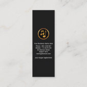 踊りのピアノは音楽の先生を調整します スキニー名刺 (裏面)