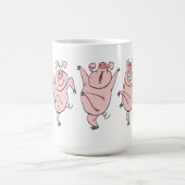 踊りのブタ コーヒーマグカップ (中央)