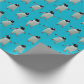 踊りのペンギンの包装紙 ラッピングペーパー (角)