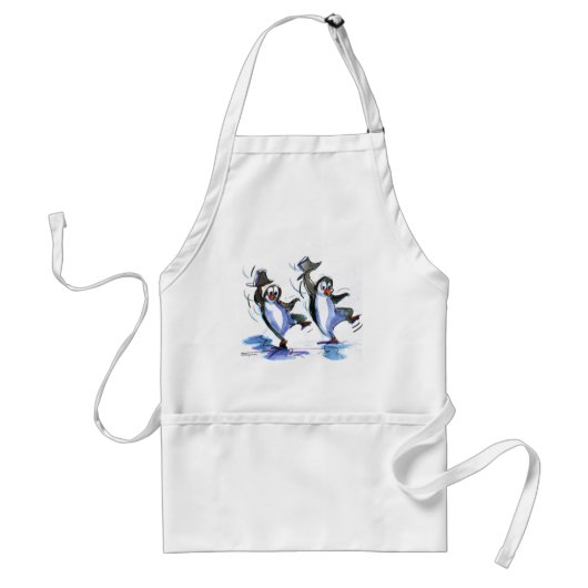 踊りのペンギン スタンダードエプロン (正面)