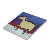 踊りのヤギ タイル (側面)