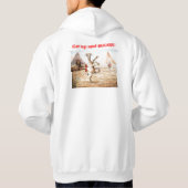 踊りのラクダのHumpDayのフード付きスウェットシャツ パーカ (裏面)