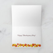 踊りのラブラドールのトリオの感謝祭 シーズンカード (内部)