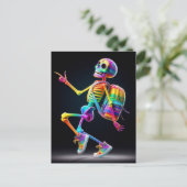 踊りのレインボーカラー ポストカード (スタンド正面)