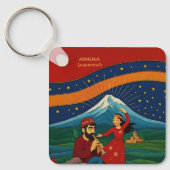 踊りの下に山アラアットキーチェーン キーホルダー (正面)