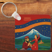 踊りの下に山アラアットキーチェーン キーホルダー (正面)