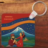 踊りの下に山アラアットキーチェーン キーホルダー (裏面)