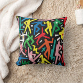 踊りの人々、ドードルセットパターン。 クッション (ブランケット)