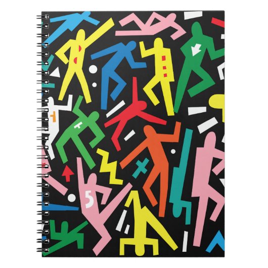 踊りの人々、ドードルセットパターン。 ノートブック (正面)